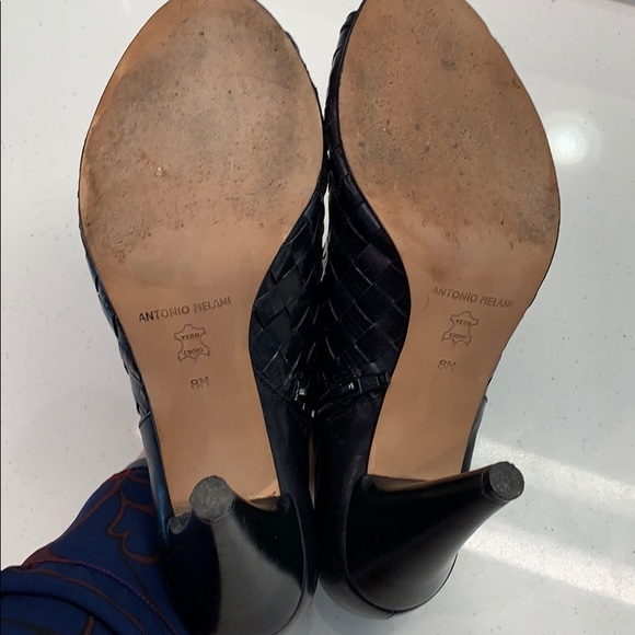 EUC Antonio Melani Black Dress Booties Sz 8 - Picture 7 of 9